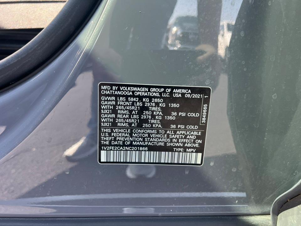 used 2022 Volkswagen Atlas Cross Sport car, priced at $27,899