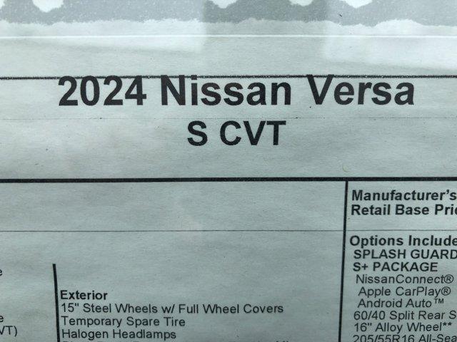 new 2024 Nissan Versa car, priced at $20,215