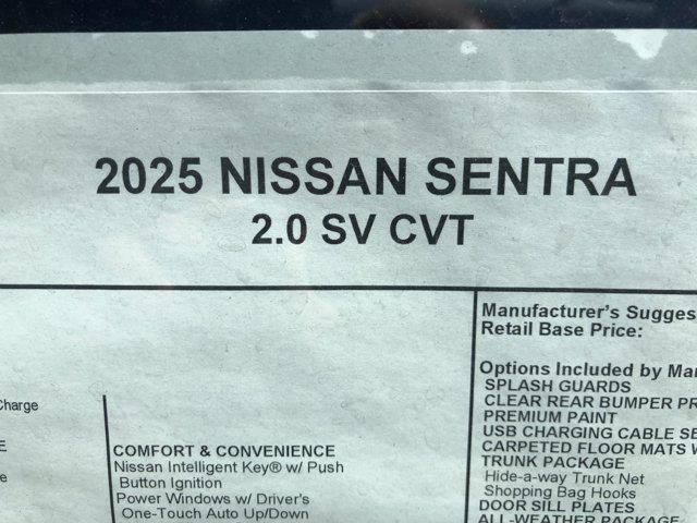 new 2025 Nissan Sentra car, priced at $24,437
