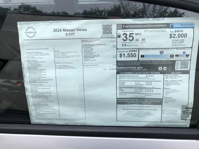 new 2024 Nissan Versa car, priced at $20,688