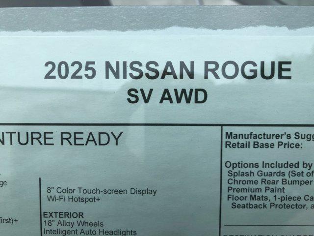 new 2025 Nissan Rogue car, priced at $33,312