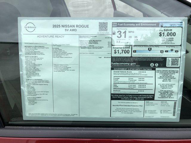 new 2025 Nissan Rogue car, priced at $32,143