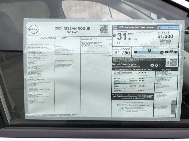 new 2024 Nissan Rogue car, priced at $29,368