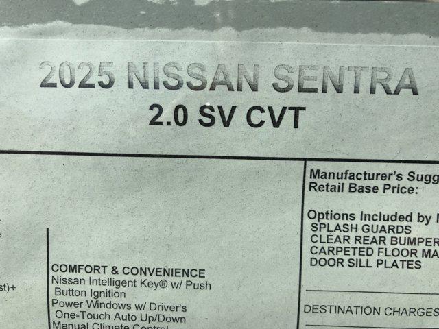 new 2025 Nissan Sentra car, priced at $23,160