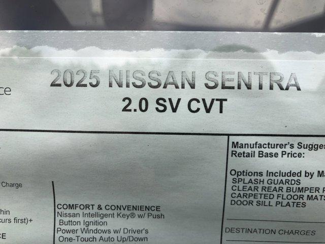 new 2025 Nissan Sentra car, priced at $23,160