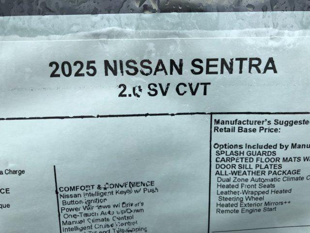 new 2025 Nissan Sentra car, priced at $24,522
