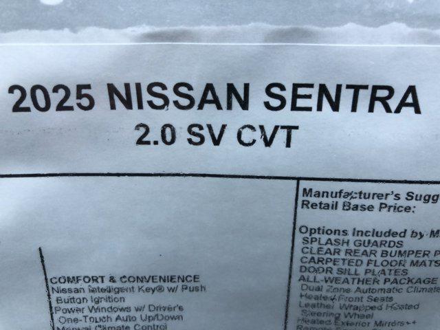 new 2025 Nissan Sentra car, priced at $24,602
