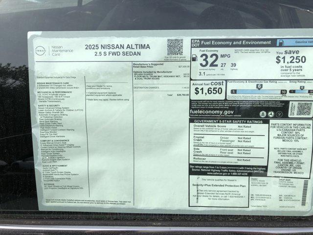 new 2025 Nissan Altima car, priced at $25,823