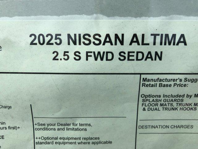 new 2025 Nissan Altima car, priced at $26,283