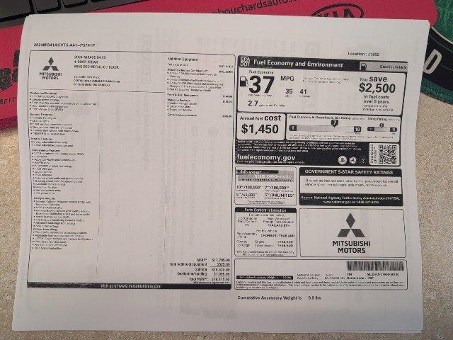 used 2024 Mitsubishi Mirage G4 car, priced at $16,891