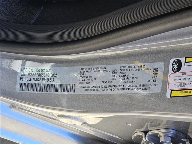 new 2025 Ram 1500 car, priced at $48,609