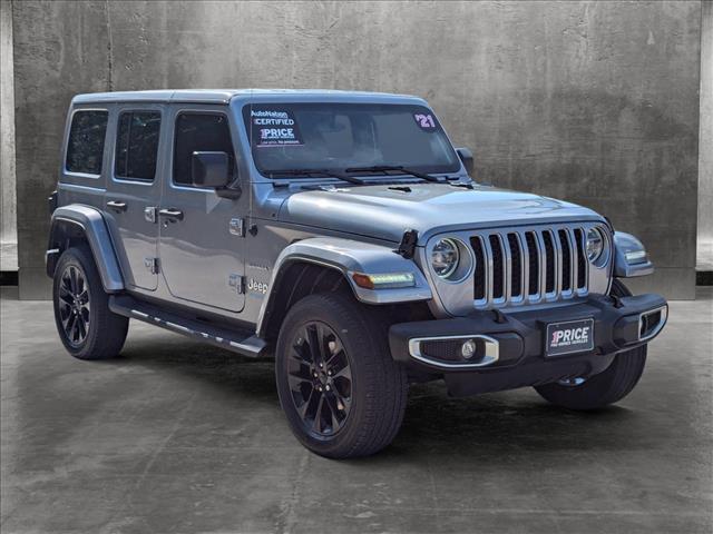 used 2021 Jeep Wrangler Unlimited 4xe car, priced at $31,852