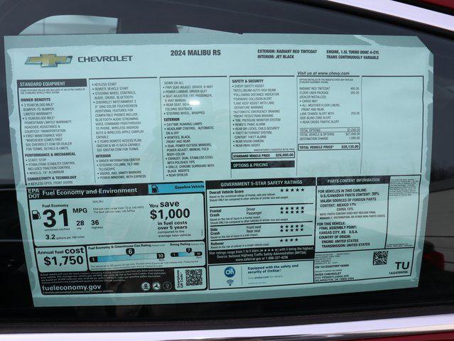 new 2024 Chevrolet Malibu car, priced at $23,635