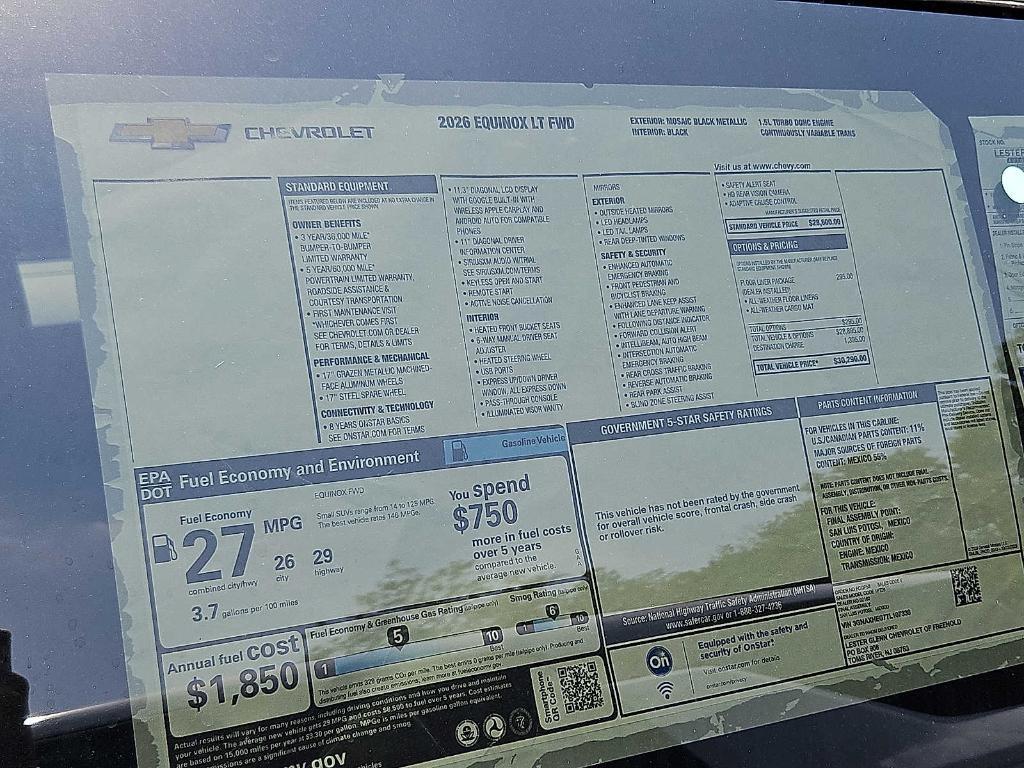 new 2026 Chevrolet Equinox car, priced at $32,148
