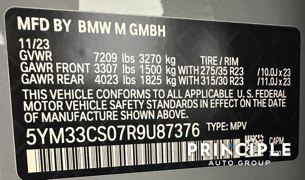 new 2024 BMW XM car, priced at $192,555