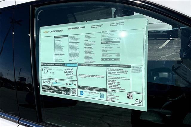 new 2026 Chevrolet Suburban car, priced at $64,495