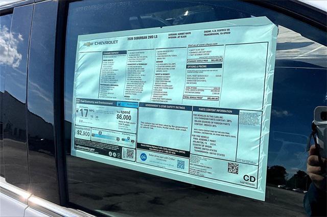 new 2026 Chevrolet Suburban car, priced at $64,495