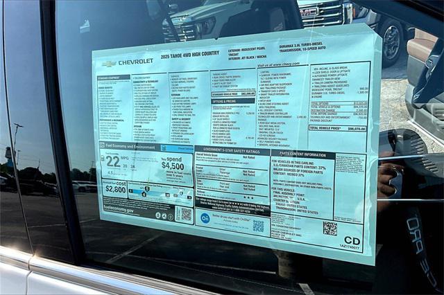 new 2025 Chevrolet Tahoe car, priced at $96,070