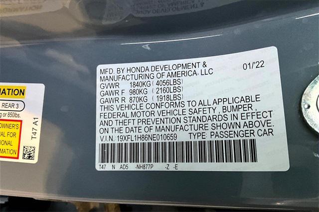 used 2022 Honda Civic car, priced at $23,757