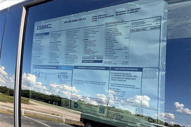 new 2026 GMC Sierra 1500 car, priced at $70,255