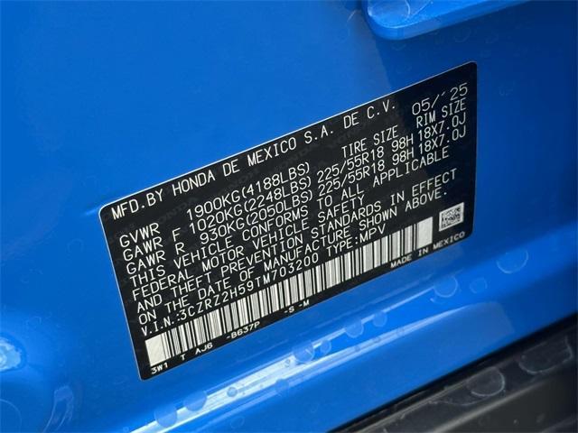 new 2026 Honda HR-V car, priced at $31,350