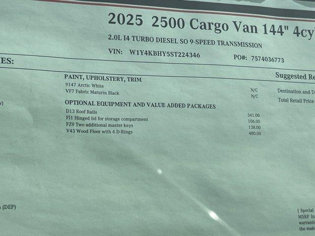 new 2025 Mercedes-Benz Sprinter 2500 car