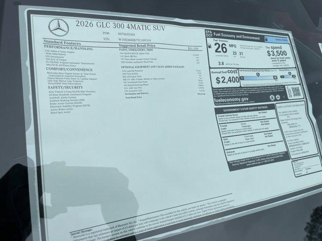 new 2026 Mercedes-Benz GLC 300 car