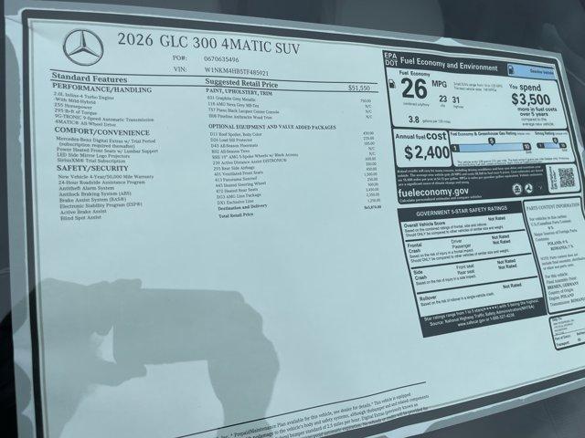 new 2026 Mercedes-Benz GLC 300 car