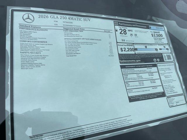 new 2026 Mercedes-Benz GLA 250 car