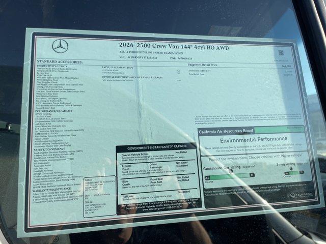 new 2026 Mercedes-Benz Sprinter 2500 car