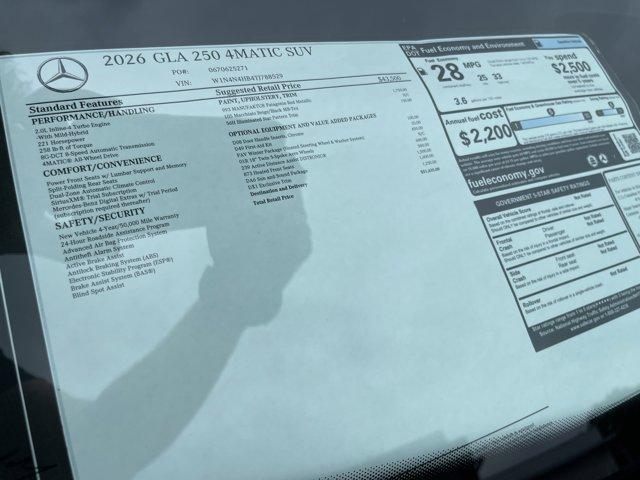 new 2026 Mercedes-Benz GLA 250 car