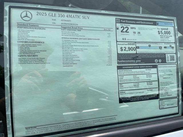 new 2025 Mercedes-Benz GLE 350 car