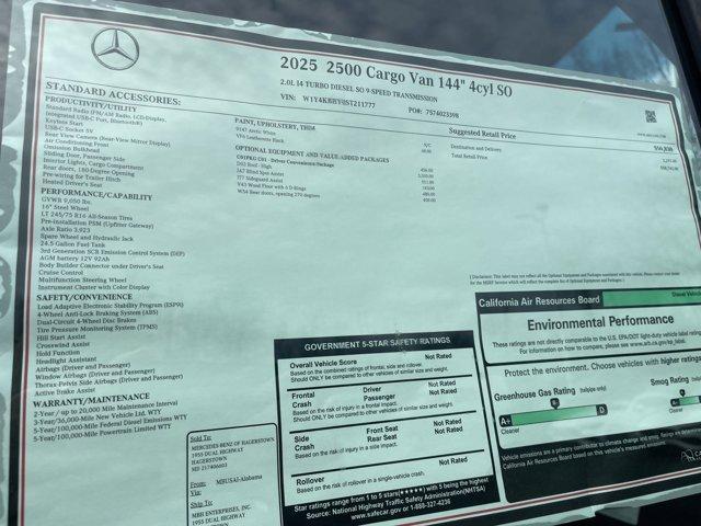 new 2025 Mercedes-Benz Sprinter 2500 car