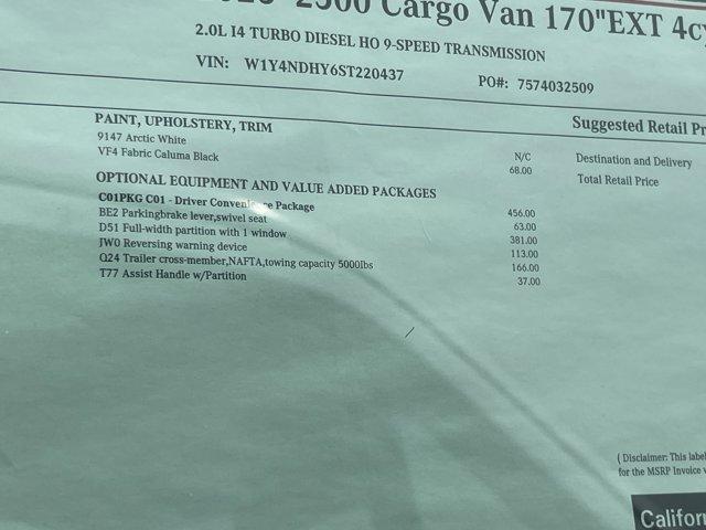 new 2025 Mercedes-Benz Sprinter 2500 car