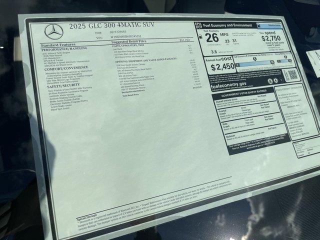 used 2025 Mercedes-Benz GLC 300 car, priced at $50,988