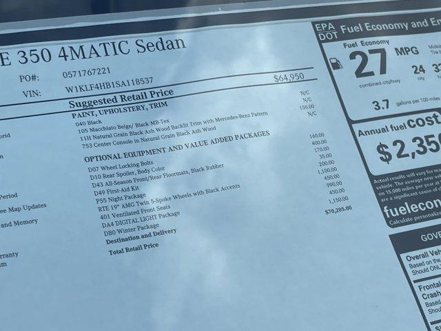 used 2025 Mercedes-Benz E-Class car, priced at $59,888