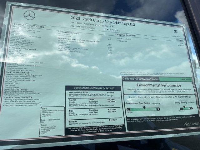 new 2025 Mercedes-Benz Sprinter 2500 car