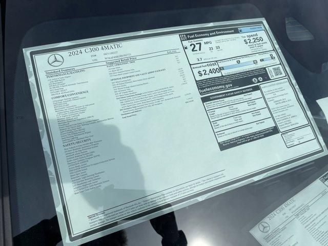 used 2024 Mercedes-Benz C-Class car, priced at $46,448