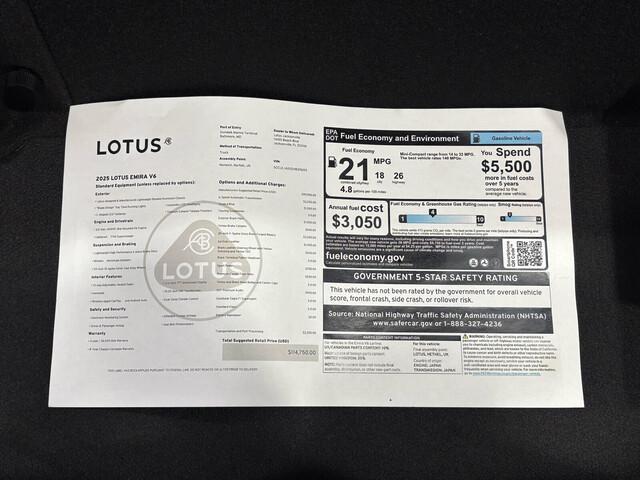 used 2025 Lotus Emira car, priced at $114,750