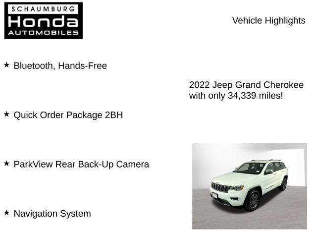 used 2022 Jeep Grand Cherokee WK car, priced at $27,200