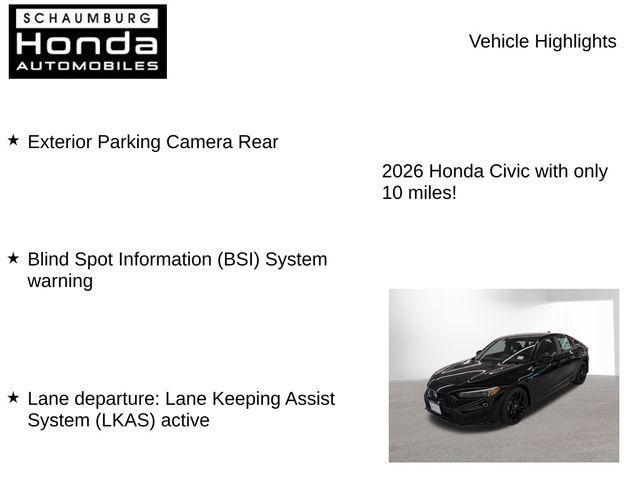 new 2026 Honda Civic car, priced at $27,684
