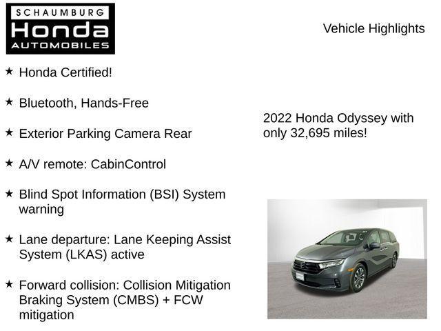 used 2022 Honda Odyssey car, priced at $34,900