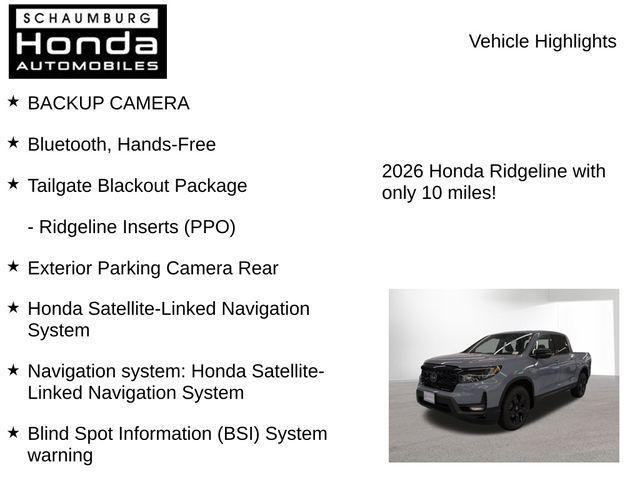 new 2026 Honda Ridgeline car, priced at $47,865