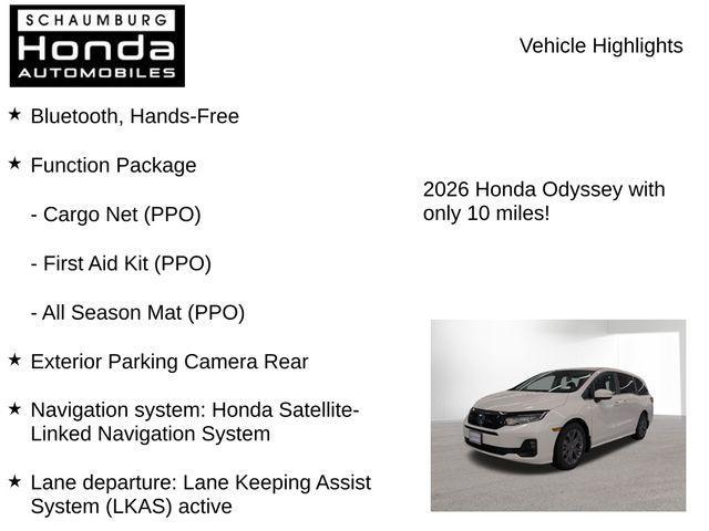 new 2026 Honda Odyssey car, priced at $46,033
