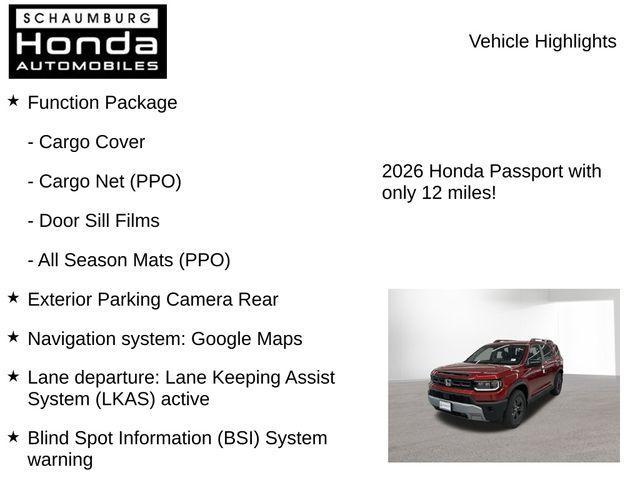 new 2026 Honda Passport car, priced at $44,321
