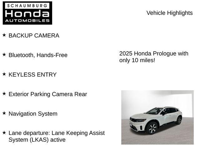 new 2025 Honda Prologue car, priced at $56,605