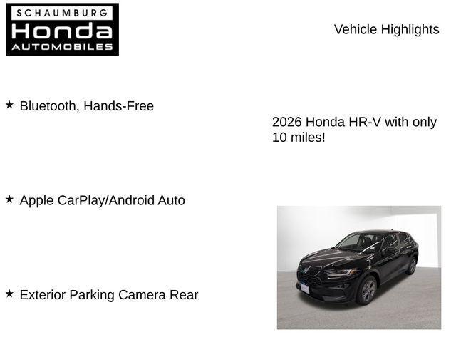 new 2026 Honda HR-V car, priced at $27,987