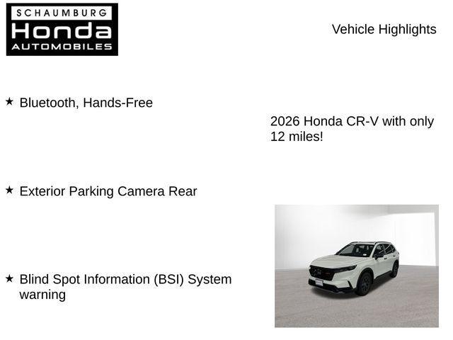 new 2026 Honda CR-V Hybrid car, priced at $38,109