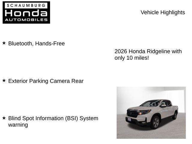 new 2026 Honda Ridgeline car, priced at $43,845