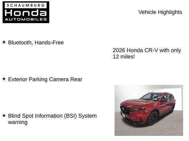 new 2026 Honda CR-V Hybrid car, priced at $39,515